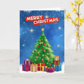 Farbenfrohe moderne stilvolle Weihnachtsfeiertage Karte (Gelbe Blume)