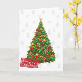 Farbenfrohe moderne stilvolle Weihnachtsfeiertage Karte (Gelbe Blume)