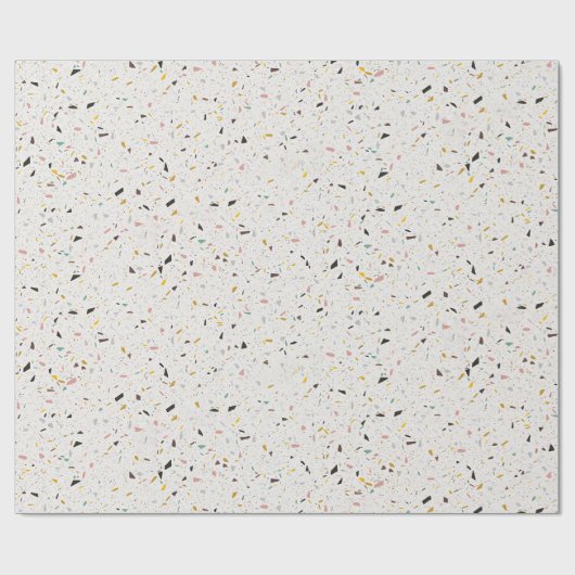 Farbenfrohe moderne Terrazzo Textur Muster Geschenkpapier (Flach)