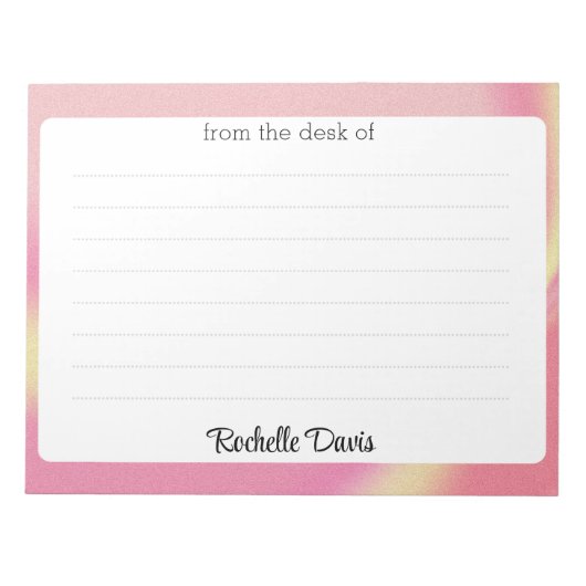 Farbenfrohe moderne, trendige Einrichtung Notizblock (Vorderseite)