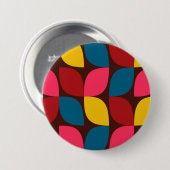 Farbenfrohe, moderne, trendige, urbane Blume Button (Vorne & Hinten)