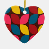 Farbenfrohe, moderne, trendige, urbane Blume Keramik Ornament (Vorne)