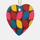 Farbenfrohe, moderne, trendige, urbane Blume Keramik Ornament (Links)