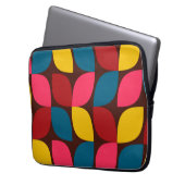 Farbenfrohe, moderne, trendige, urbane Blume Laptopschutzhülle (Vorderseite Links)