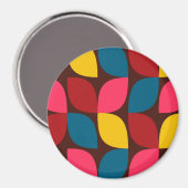 Farbenfrohe, moderne, trendige, urbane Blume Magnet (Vorderseite/Rückseite)