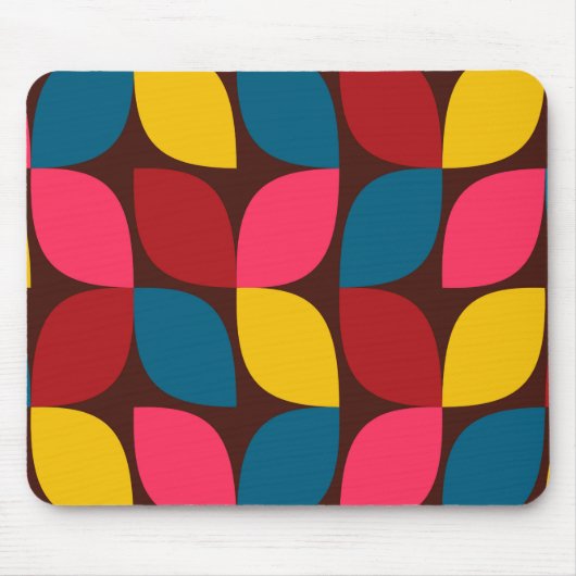 Farbenfrohe, moderne, trendige, urbane Blume Mousepad (Vorne)
