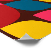 Farbenfrohe, moderne, trendige, urbane Blume Poster (Ecke)