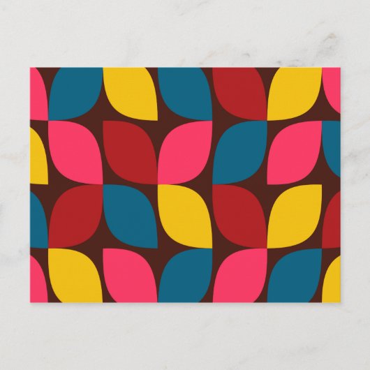 Farbenfrohe, moderne, trendige, urbane Blume Postkarte (Vorderseite)