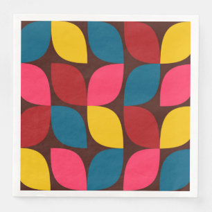 Farbenfrohe, moderne, trendige, urbane Blume Serviette