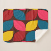 Farbenfrohe, moderne, trendige, urbane Blume Sherpadecke (Vorderseite (Horizontal))