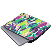 Farbenfrohe moderne tropische botanische Muster Laptopschutzhülle (Vorne Knopf)