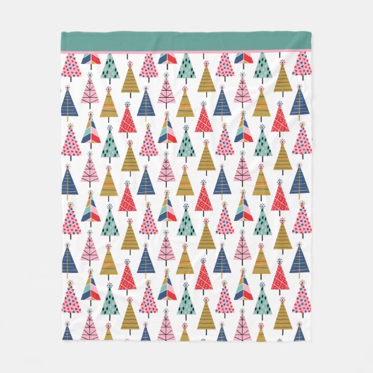 Farbenfrohe moderne Urlaubsmuster Fleecedecke (Vorderseite)