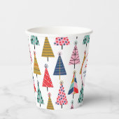 Farbenfrohe moderne Urlaubsmuster Pappbecher (Vorderseite)