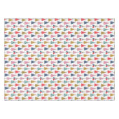 Farbenfrohe moderne Urlaubsmuster Tischdecke (Vorderseite (Horizontal))