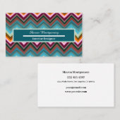 Farbenfrohe moderne V-Formgebung Visitenkarte (Vorne/Hinten)