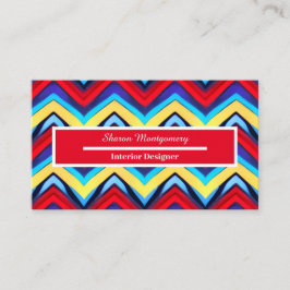 Farbenfrohe, moderne V-Shape-Muster-Visitenkarte Visitenkarte