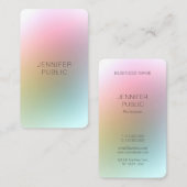 Farbenfrohe moderne Vorlage Trendy Elegant Minimal Visitenkarte (Vorne/Hinten)