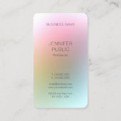 Farbenfrohe moderne Vorlage Trendy Elegant Minimal Visitenkarte (Rückseite)