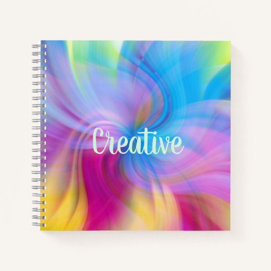 Farbenfrohe, moderne Wasserfarben, Abstraktes Must Notizblock (Vorderseite)