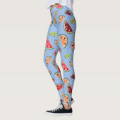 Farbenfrohe Moderne Wassermelone Muster Leggings (Links)