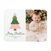 Farbenfrohe moderne Weihnachtsbaum-Foto Magnet (Horizontal)