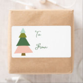 Farbenfrohe, moderne Weihnachtsbaume bis zum Label (Insitu)