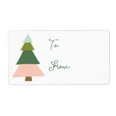 Farbenfrohe, moderne Weihnachtsbaume bis zum Label (Vorne)