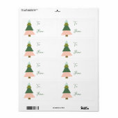 Farbenfrohe, moderne Weihnachtsbaume bis zum Label (Vorne)