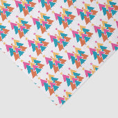 Farbenfrohe moderne Weihnachtsbaumen Seidenpapier (Ausschnitt)