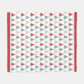 Farbenfrohe moderne Weihnachtsbaummuster Fleecedecke (Vorderseite (Horizontal))