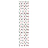 Farbenfrohe moderne Weihnachtsbaummuster Kurzer Tischläufer (Vorderseite)