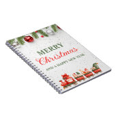 Farbenfrohe moderne Weihnachtsfeiertage Spirale Fo Notizblock (Rechte Seite)