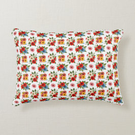 Farbenfrohe Mohn Blume Muster Akzent Pillow Dekokissen