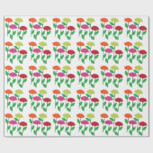 Farbenfrohe Mohnblume Blume Kinderdusche Geburtsta Geschenkpapier (Flach)