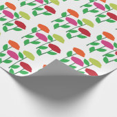 Farbenfrohe Mohnblume Blume Kinderdusche Geburtsta Geschenkpapier (Ecke)