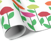 Farbenfrohe Mohnblume Blume Kinderdusche Geburtsta Geschenkpapier (Rolleneckpunkt)