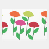 Farbenfrohe Mohnblume Blume Kinderdusche Geburtsta Geschenkpapier Set (Vorderseite 3)