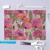 Farbenfrohe Mohnblumen Seidenpapier (Handwerk)