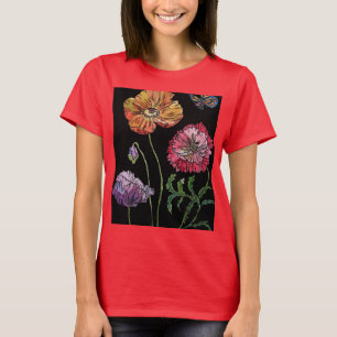 Farbenfrohe Mohnblumen T-Shirt