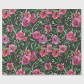 Farbenfrohe Mohndecke BlumenCollage aus Blume Geschenkpapier (Flach)