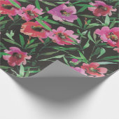 Farbenfrohe Mohndecke BlumenCollage aus Blume Geschenkpapier (Ecke)