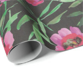 Farbenfrohe Mohndecke BlumenCollage aus Blume Geschenkpapier (Rolleneckpunkt)