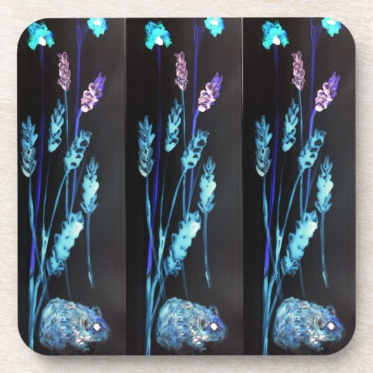 Farbenfrohe Mohnmahnenhamster Untersetzer (Vorderseite)