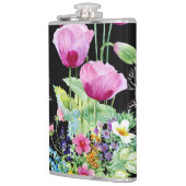 Farbenfrohe Mohnsommer-Blume Flachmann (Links)