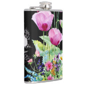 Farbenfrohe Mohnsommer-Blume Flachmann (Rechts)