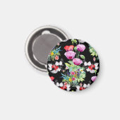 Farbenfrohe Mohnsommer-Blume Magnet (Vorderseite/Rückseite)