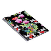 Farbenfrohe Mohnsommer-Blume Notizblock (Rechte Seite)