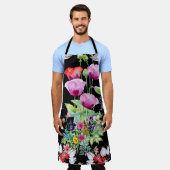 Farbenfrohe Mohnsommer-Blume Schürze (Getragen)