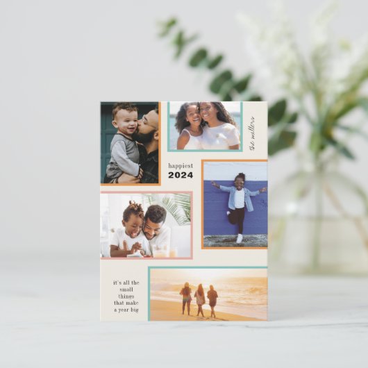 Farbenfrohe Momente Urlaub Foto Postkarte (Stehend Vorderseite)