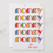 Farbenfrohe Mommy Stack Custom Mother's Day Card Einladung (Vorderseite)
